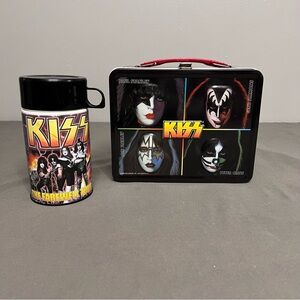 Unused NECA 2000 KISS Solo Album Faces Metal Lunchbox & Thermos